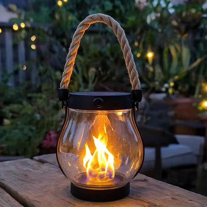 Kaliiqo™ Flickering Flame Solar Lantern Outdoor Lights