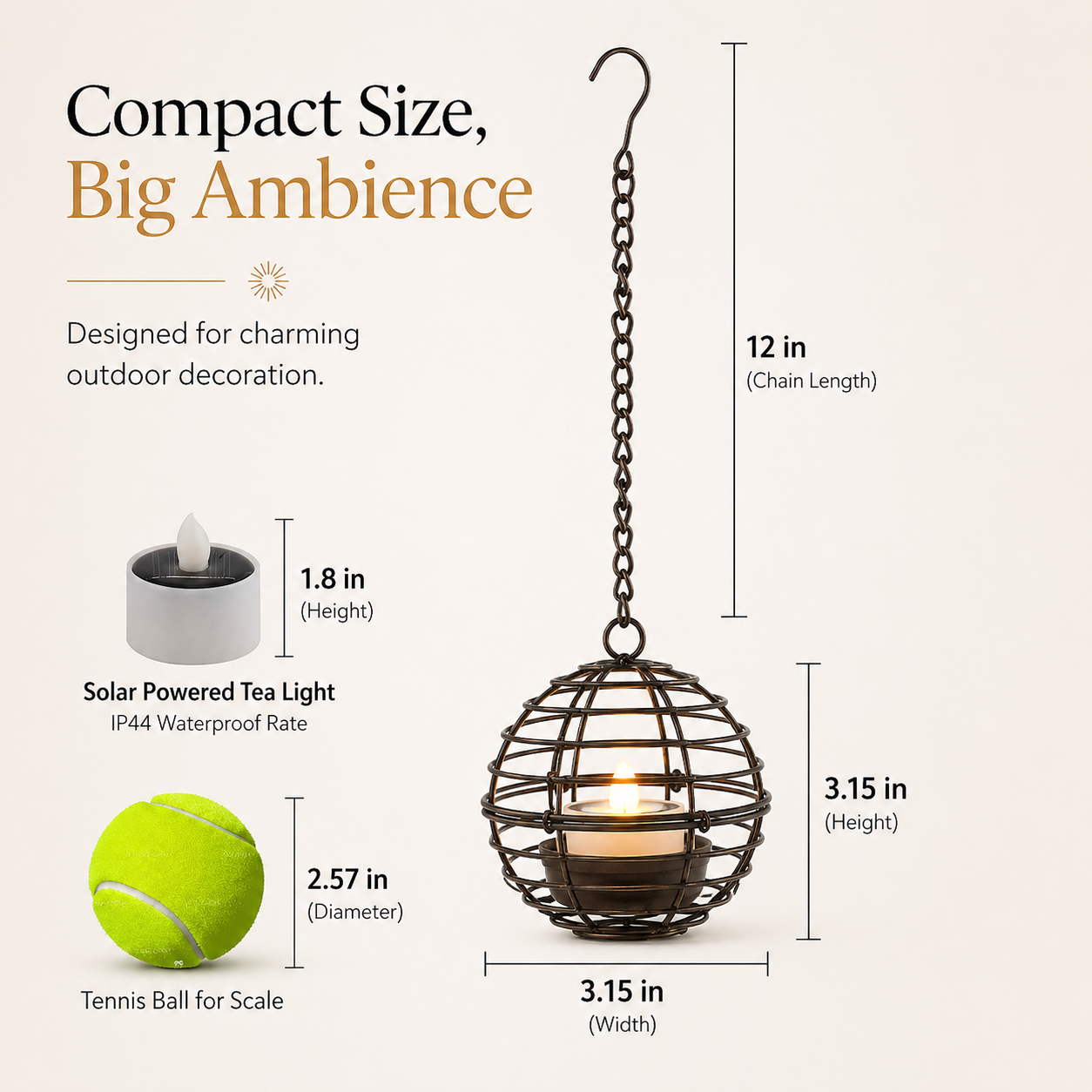 Solar Hanging Candle Lanterns