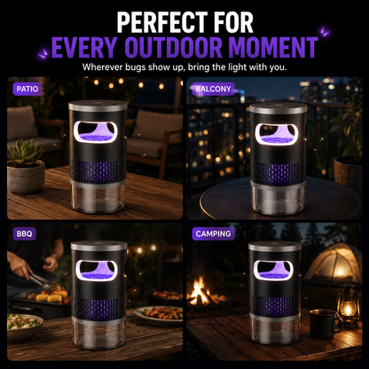 2-in-1 Outdoor Bug Zapper Mosquito Lantern For Patio, Camping & Backyard Nights