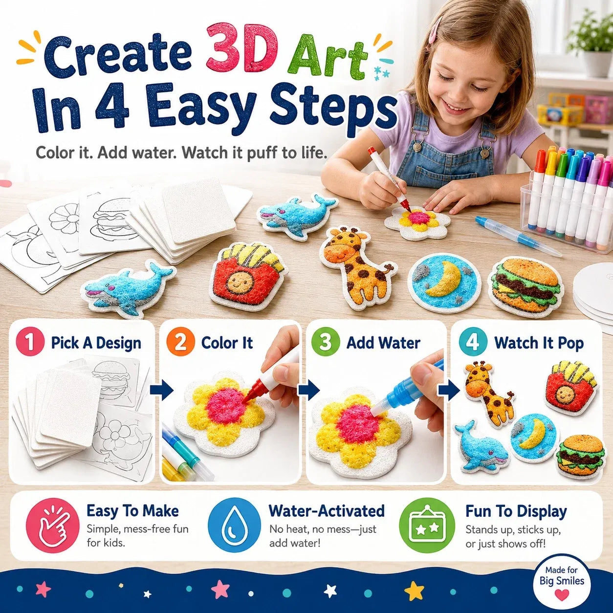 🔥🔥Last Day 69% off🔥3D Puffy Texture Paper- Turn Simple Drawings Into Fun Puffy 3D Art🪄