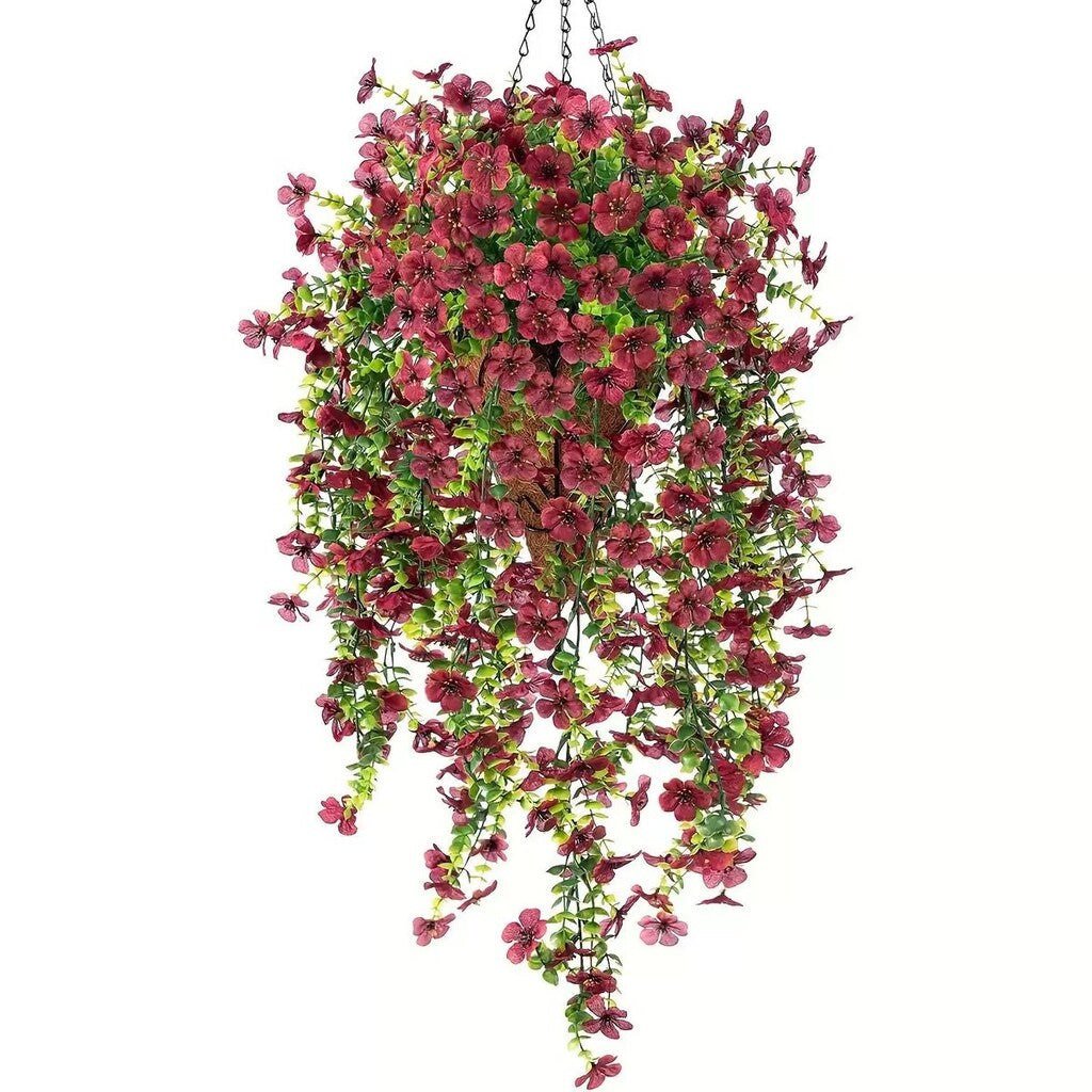 Outdoor cascading daisy and eucalyptus flowers – UV resistant