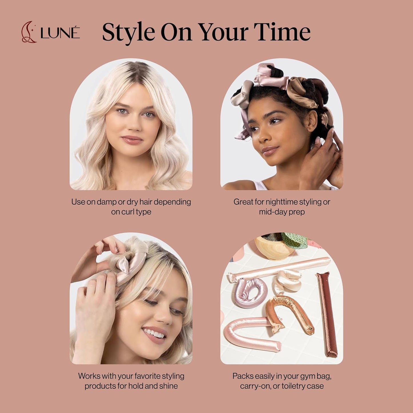 Easter Day Flash Sale - Satin Heatless Curling Set