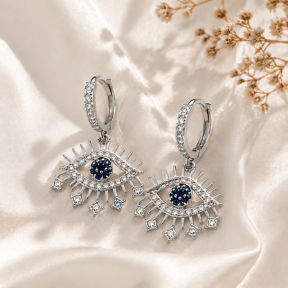 Sparkling Evil Eye Statement Earrings