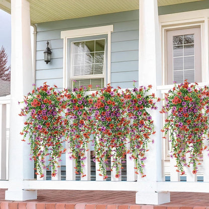 Outdoor cascading daisy and eucalyptus flowers – UV resistant