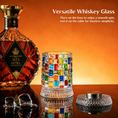 10oz Spinning Whiskey Glasses Set