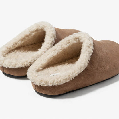 Fleece-Lined Slip-On Slippers for Women